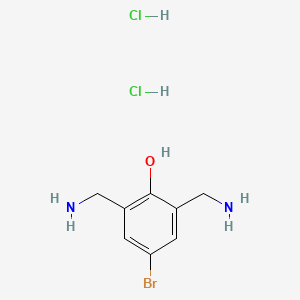 molecular formula C8H13BrCl2N2O B1378169 2,6-bis(Aminomethyl)-4-bromophenol dihydrochloride CAS No. 1372096-36-0