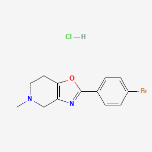 molecular formula C13H14BrClN2O B1378172 2-(4-溴苯基)-5-甲基-4,5,6,7-四氢恶唑并[4,5-c]吡啶盐酸盐 CAS No. 1187932-71-3