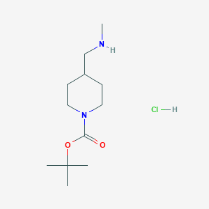 molecular formula C12H25ClN2O2 B1378173 叔丁基 4-((甲基氨基)甲基)哌啶-1-羧酸盐盐酸盐 CAS No. 1187930-55-7