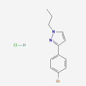 molecular formula C12H14BrClN2 B1378175 3-(4-溴苯基)-1-丙基吡唑盐酸盐 CAS No. 1403483-58-8