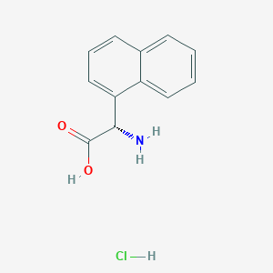 molecular formula C12H12ClNO2 B1378181 (S)-氨基-萘-1-基-乙酸盐酸盐 CAS No. 649554-52-9