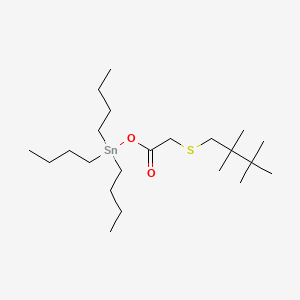 Stannane, (2-(2,2,3,3-tetramethylbutylthio)acetoxy)tributyl-