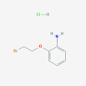 molecular formula C8H11BrClNO B1378182 2-(2-溴乙氧基)苯胺，盐酸盐 CAS No. 1393442-08-4