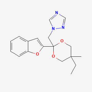 trans-1-((2-(2-Benzofuranyl)-5-ethyl-5-methyl-1,3-dioxan-2-yl)methyl)-1H-1,2,4-triazole