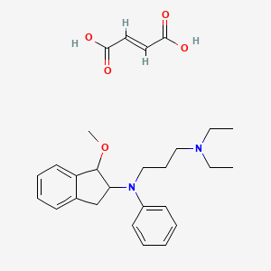 N-(2,3-Dihydro-1-methoxy-1H-inden-2-yl)-N',N'-diethyl-N-phenylpropane-1,3-diamine fumarate