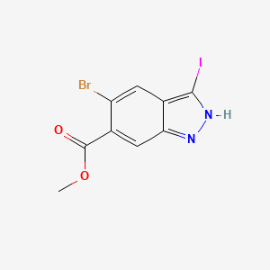 B1378189 5-Bromo-3-iodo-1H-indazole-6-carboxylic acid methyl ester CAS No. 1352393-79-3