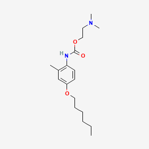 Carbanilic acid, 4-(hexyloxy)-2-methyl-, 2-(dimethylamino)ethyl ester