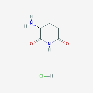 molecular formula C5H9ClN2O2 B1378191 (R)-3-氨基-哌啶-2,6-二酮盐酸盐 CAS No. 1801140-47-5