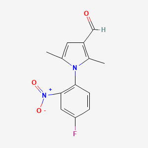 1-(4-fluoro-2-nitrophenyl)-2,5-dimethylpyrrole-3-carbaldehyde