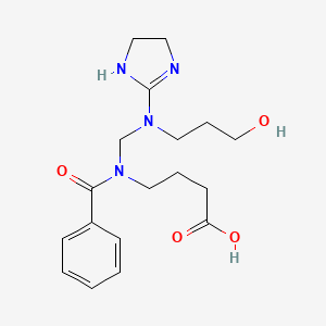 Butyric acid, 4-(benzoyl(((4,5-dihydro-1H-imidazol-2-yl)(3-hydroxypropyl)amino)methyl)amino)-