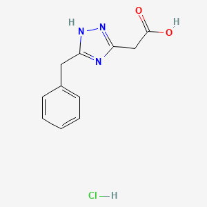 molecular formula C11H12ClN3O2 B1378207 (5-苄基-4H-[1,2,4]三唑-3-基)-乙酸盐酸盐 CAS No. 1187927-29-2