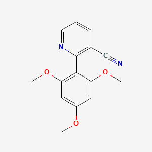 molecular formula C15H14N2O3 B13782072 2-{2,4,6-Trimethoxyphenyl}nicotinonitrile 