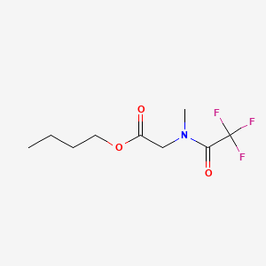 molecular formula C9H14F3NO3 B13782083 Sarcosine, N-(trifluoroacetyl)-, butyl ester CAS No. 2710-70-5