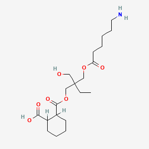 2-{[2-{[(6-Aminohexanoyl)oxy]methyl}-2-(hydroxymethyl)butoxy]carbonyl}cyclohexanecarboxylic acid