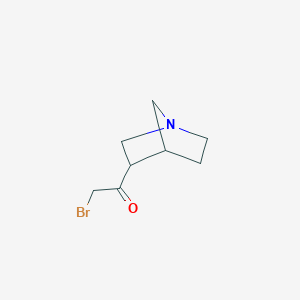 Ethanone, 1-(1-azabicyclo[2.2.1]hept-3-YL)-2-bromo-, exo-(9CI)