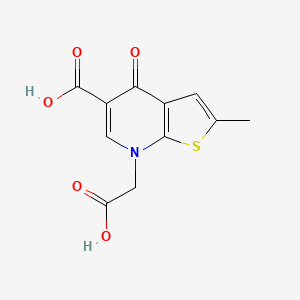 7-(Carboxymethyl)-2-methyl-4-oxo-4,7-dihydrothieno[2,3-B]pyridine-5-carboxylic acid