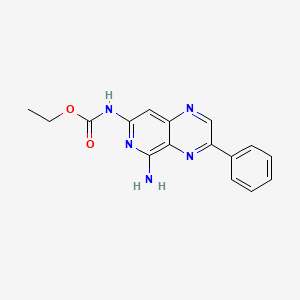 Carbamic acid, (5-amino-3-phenylpyrido(3,4-b)pyrazin-7-yl)-, ethyl ester