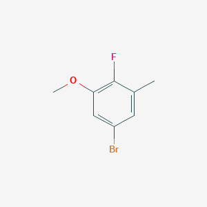molecular formula C8H8BrFO B1378222 5-溴-2-氟-3-甲基苯甲醚 CAS No. 1351668-20-6
