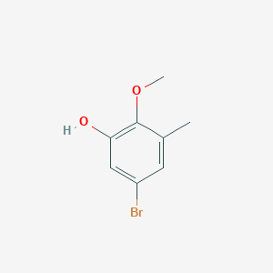 molecular formula C8H9BrO2 B1378232 5-Bromo-2-methoxy-3-methylphenol CAS No. 244229-56-9