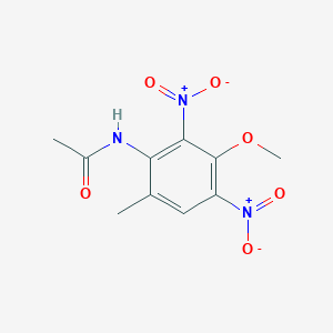 molecular formula C10H11N3O6 B1378234 N-Acetyl-6methyl-3-methoxy-2,4-dinitro-aniline CAS No. 861613-29-8