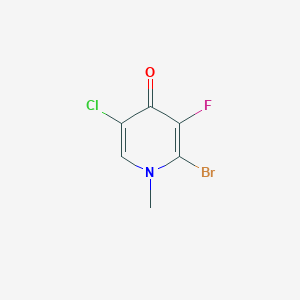 molecular formula C6H4BrClFNO B1378235 2-Bromo-5-chloro-3-fluoro-1-methylpyridin-4(1H)-one CAS No. 1312440-88-2