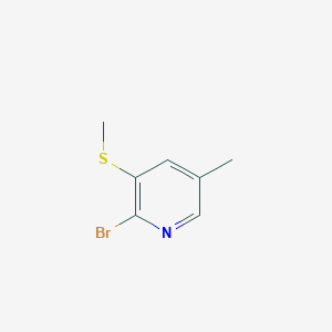 molecular formula C7H8BrNS B1378246 2-溴-5-甲基-3-(甲硫基)吡啶 CAS No. 1820649-46-4
