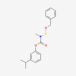 Carbamic acid, methyl((phenylmethoxy)thio)-, 3-(1-methylethyl)phenyl ester