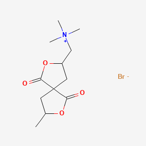 1,6-Dioxo-N,N,N,8-tetramethyl-2,7-dioxaspiro(4.4)nonane-3-methanaminium bromide