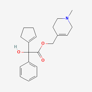 Mandelic acid, alpha-(1-cyclopentenyl)-, (1-methyl-1,2,3,6-tetrahydro-4-pyridyl)methyl ester