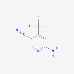 molecular formula C7H4F3N3 B1378250 6-Amino-4-(trifluoromethyl)nicotinonitrile CAS No. 1260382-03-3