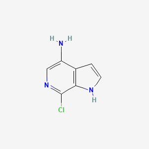 molecular formula C7H6ClN3 B1378252 4-Amino-7-chloro-6-azaindole CAS No. 1427502-60-0