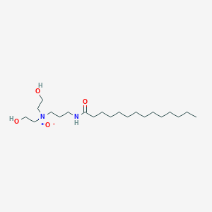 molecular formula C21H44N2O4 B13782530 Tetradecanamide, N-[3-[bis(2-hydroxyethyl)oxidoamino]propyl]- CAS No. 66161-67-9