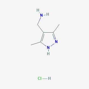 B1378259 (3,5-dimethyl-1H-pyrazol-4-yl)methanamine hydrochloride CAS No. 1384427-45-5