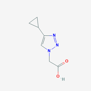 molecular formula C7H9N3O2 B1378263 2-(4-环丙基-1H-1,2,3-三唑-1-基)乙酸 CAS No. 1394041-88-3