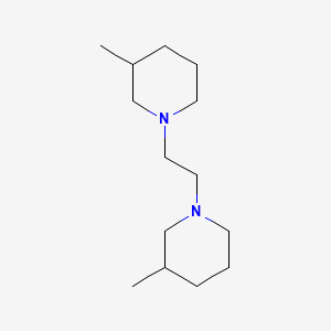 molecular formula C14H28N2 B13782662 1,1'-Ethylenebis(3-methylpiperidine) CAS No. 67990-20-9