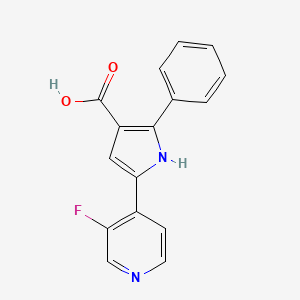 1H-Pyrrole-3-carboxylic acid, 5-(3-fluoro-4-pyridinyl)-2-phenyl-