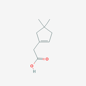 (4,4-Dimethylcyclopent-1-en-1-yl)acetic acid