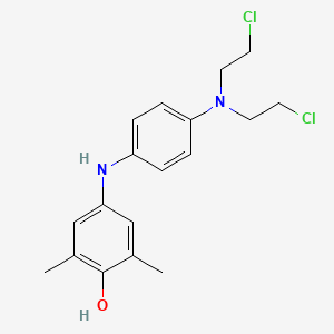 4-[4-[Bis(2-chloroethyl)amino]anilino]-2,6-dimethylphenol