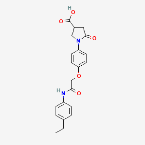 1-[4-[2-(4-ethylanilino)-2-oxoethoxy]phenyl]-5-oxopyrrolidine-3-carboxylic acid