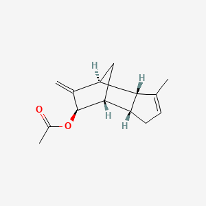 4,7-Methano-1H-inden-6-ol, 3a,4,5,6,7,7a-hexahydro-3-methyl-5-methylene-, acetate, (3aR,4S,6R,7R,7aS)-rel-