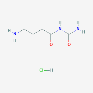 molecular formula C5H12ClN3O2 B1378276 (4-氨基丁酰基)脲盐酸盐 CAS No. 1394041-87-2
