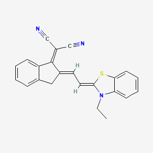 ((2E)-2-[(2Z)-2-(3-Ethyl-1,3-benzothiazol-2(3H)-ylidene)ethylidene]-2,3-dihydro-1H-inden-1-ylidene)malononitrile