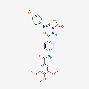 Benzamide, N-(4-(((2-((4-methoxyphenyl)imino)-4-oxo-3-thiazolidinyl)amino)carbonyl)phenyl)-3,4,5-trimethoxy-