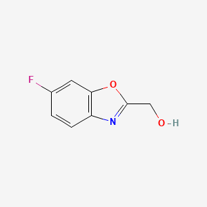 molecular formula C8H6FNO2 B1378278 (6-氟-1,3-苯并恶唑-2-基)甲醇 CAS No. 1394041-04-3