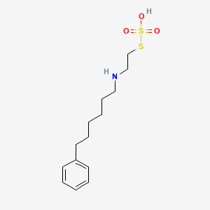 Ethanethiol, 2-(6-phenylhexyl)amino-, hydrogen sulfate (ester)