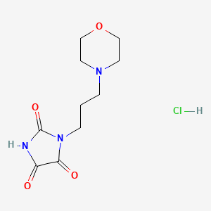 molecular formula C10H16ClN3O4 B1378280 1-[3-(吗啉-4-基)丙基]咪唑烷-2,4,5-三酮盐酸盐 CAS No. 1394042-81-9