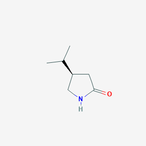 molecular formula C7H13NO B13782827 (4R)-4-(propan-2-yl)pyrrolidin-2-one 