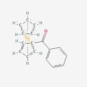 molecular formula C17H14FeO-6 B13782833 Ketone, ferrocenyl phenyl 