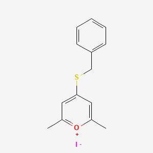 2,6-Dimethyl-4-benzylmercaptopyrylium iodide