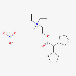 Ammonium, diethyl(2-hydroxyethyl)methyl-, nitrate, dicyclopentylacetate